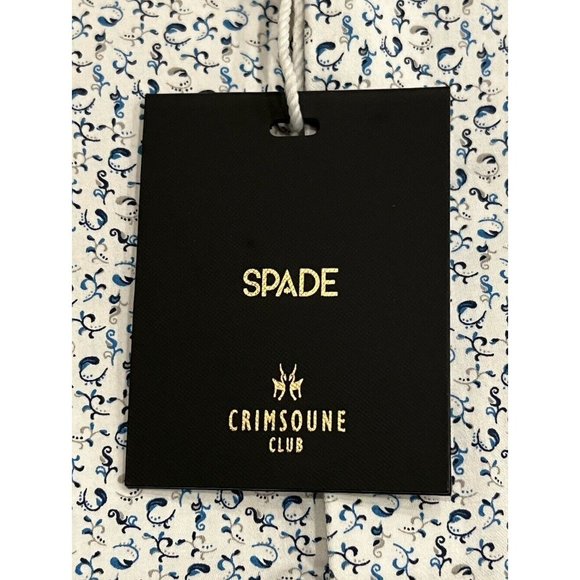 Crimsoune Club Spade Mens Long Sleeve Dress Shirt Large NEW W/TAGS Made In India - Picture 7 of 13